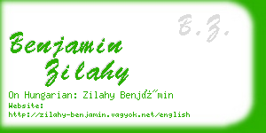 benjamin zilahy business card